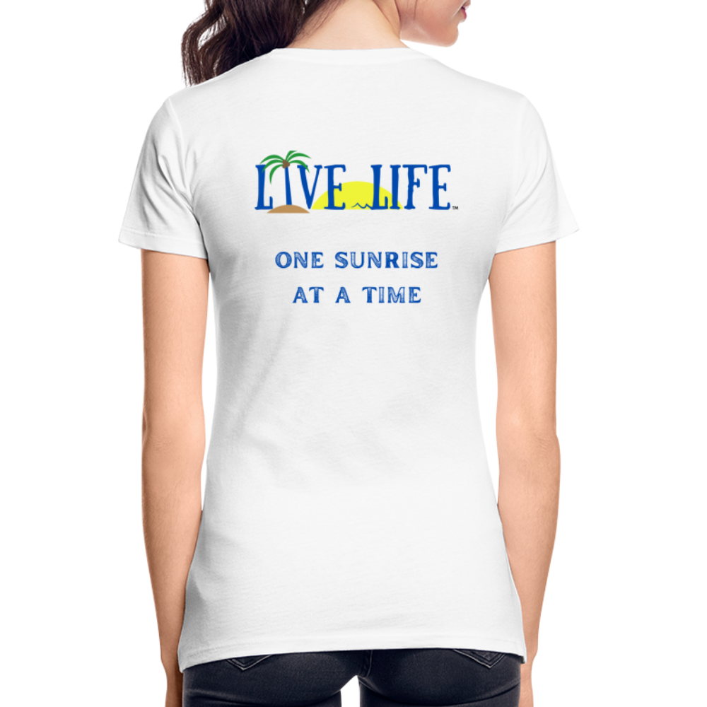 Women’s Premium One Sunrise at a time Organic T-Shirt - white