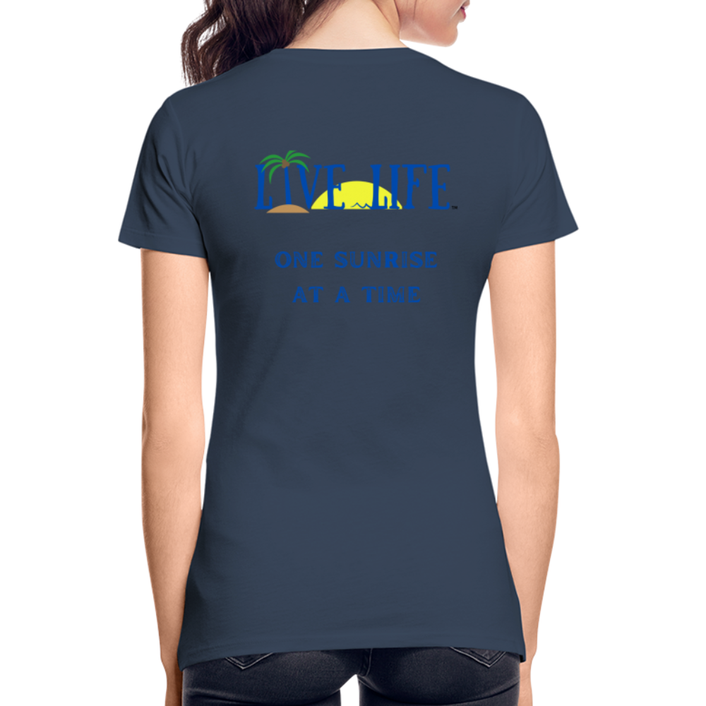 Women’s Premium One Sunrise at a time Organic T-Shirt - navy