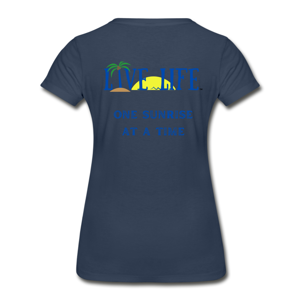 Women’s Premium One Sunrise at a time Organic T-Shirt - navy