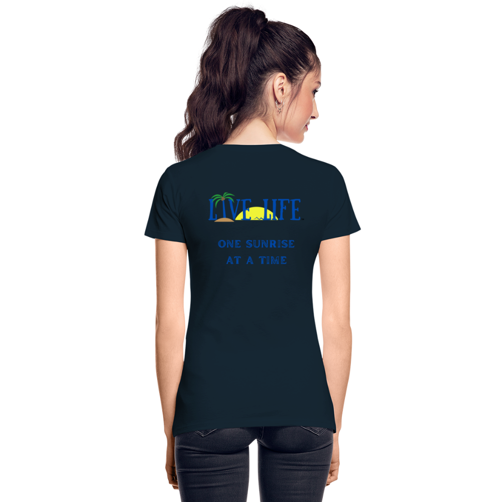 Women’s Premium One Sunrise at a time Organic T-Shirt - deep navy