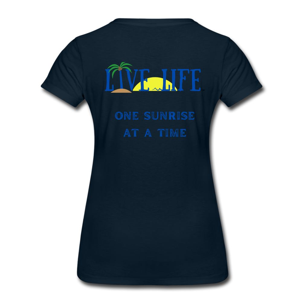 Women’s Premium One Sunrise at a time Organic T-Shirt - deep navy