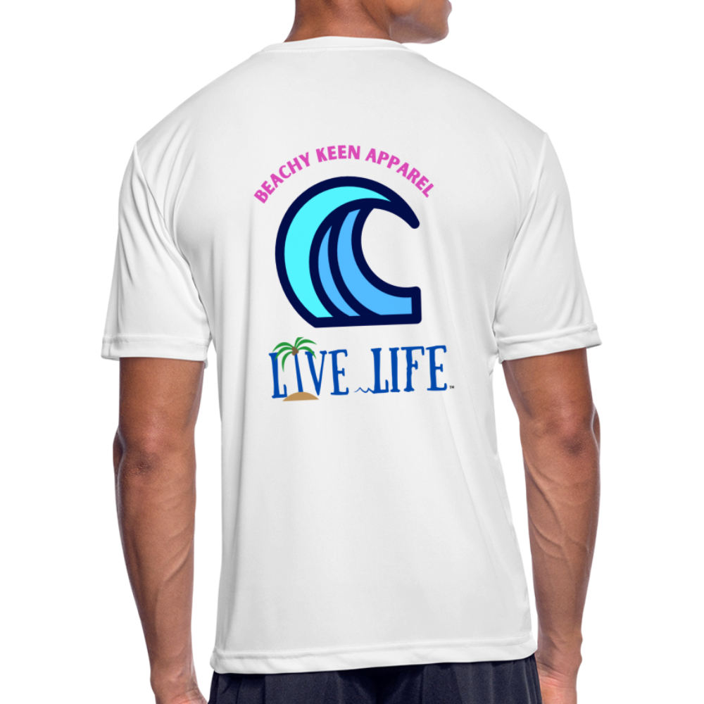 Men’s Live Life Moisture Wicking Performance T-Shirt - white