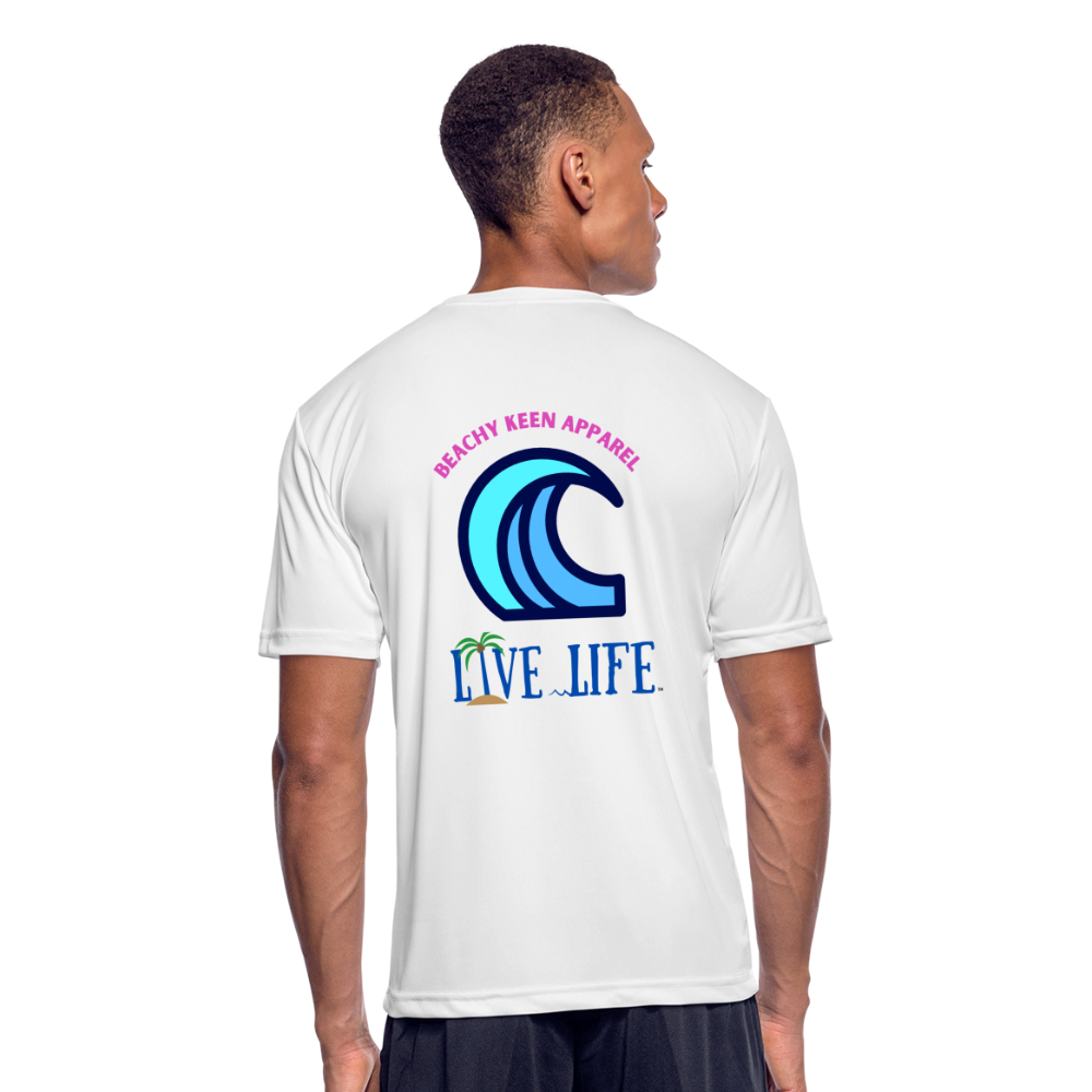 Men’s Live Life Moisture Wicking Performance T-Shirt - white