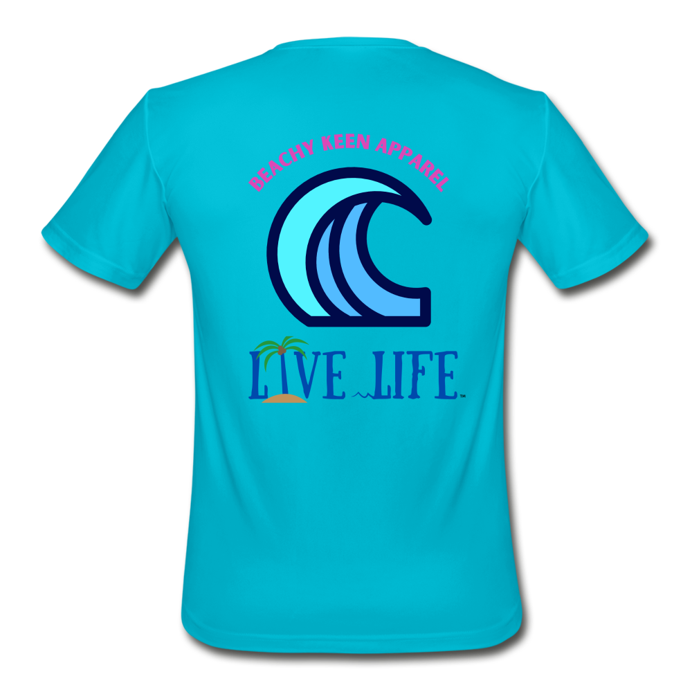 Men’s Live Life Moisture Wicking Performance T-Shirt - turquoise