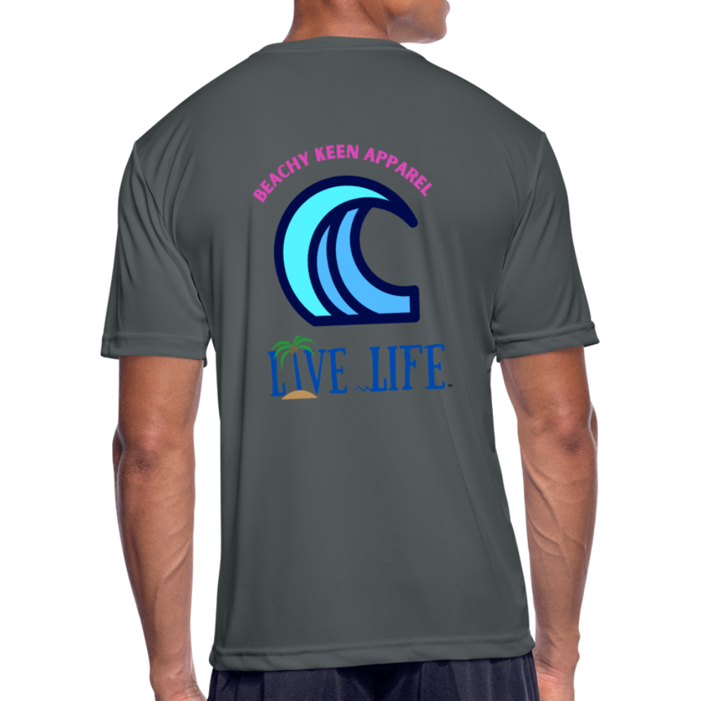 Men’s Live Life Moisture Wicking Performance T-Shirt - charcoal