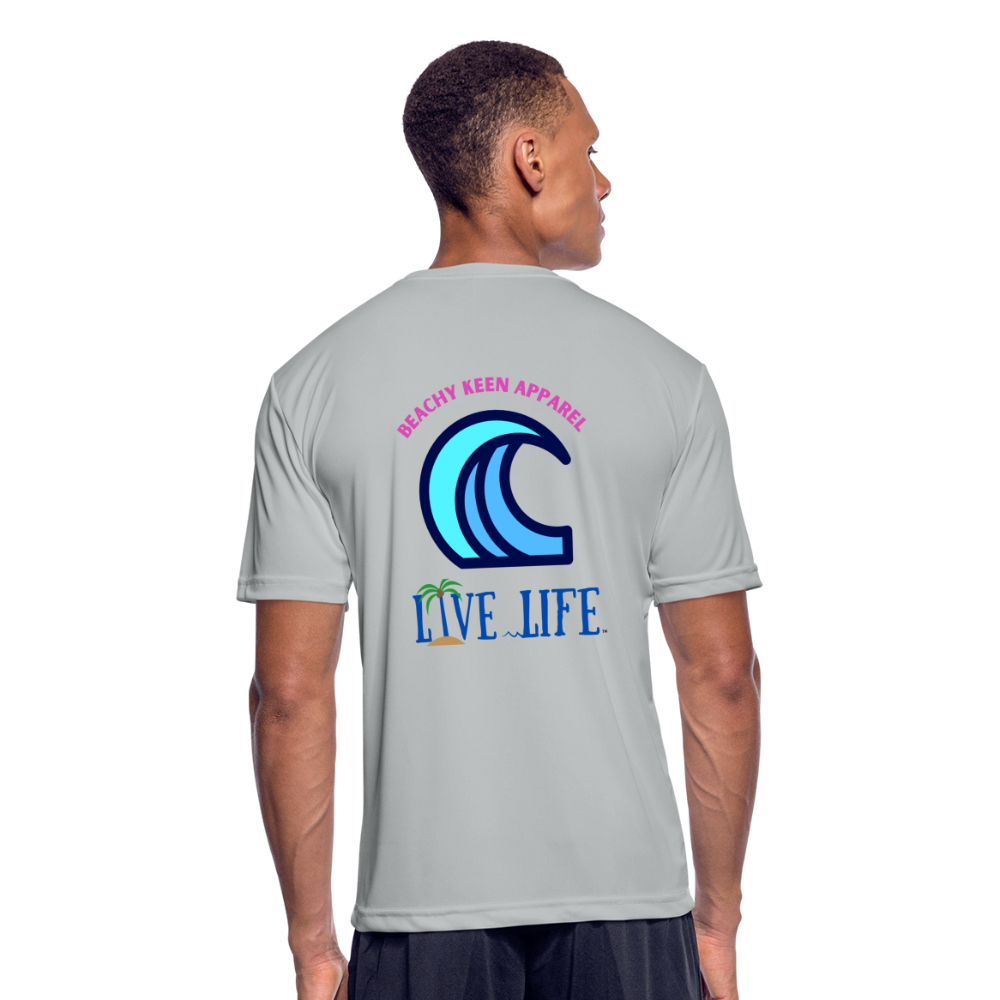 Men’s Live Life Moisture Wicking Performance T-Shirt - silver