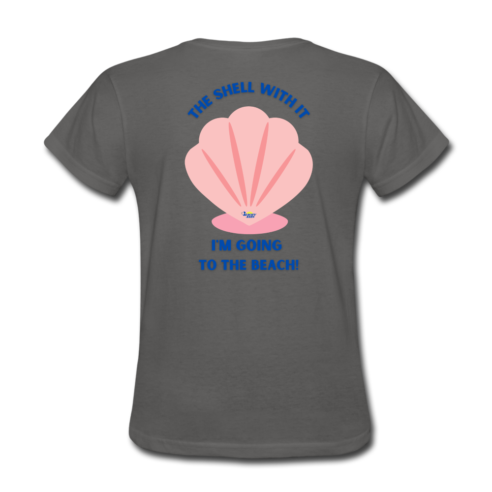 The Shell with It Women's Ultra Soft T-Shirt - charcoal