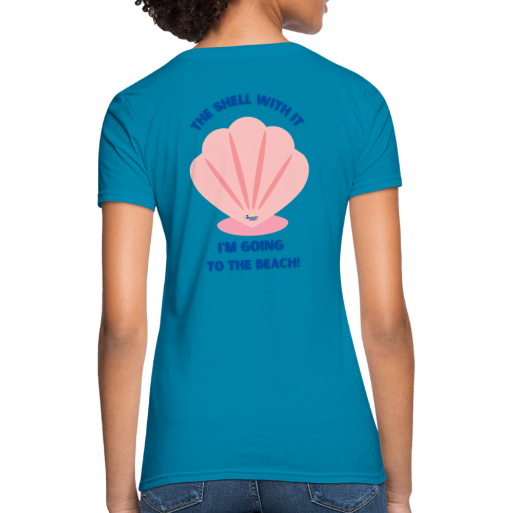 The Shell with It Women's Ultra Soft T-Shirt - turquoise