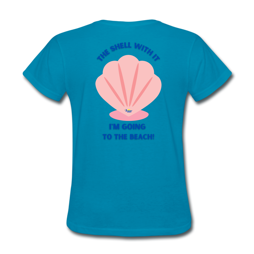 The Shell with It Women's Ultra Soft T-Shirt - turquoise