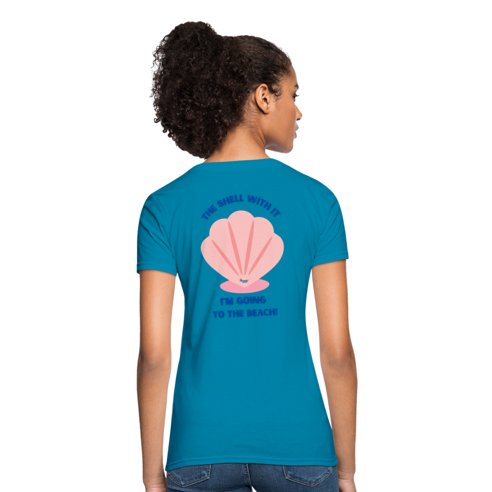 The Shell with It Women's Ultra Soft T-Shirt - turquoise