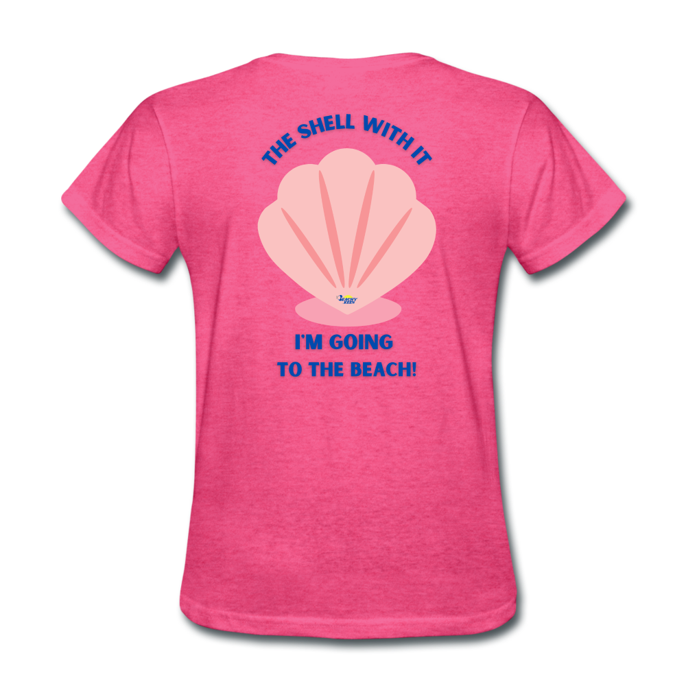 The Shell with It Women's Ultra Soft T-Shirt - heather pink