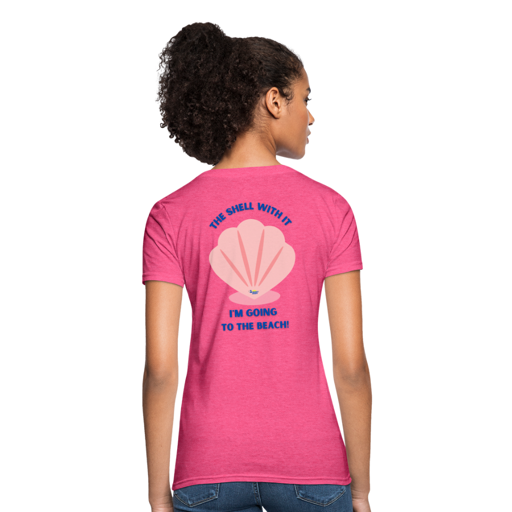 The Shell with It Women's Ultra Soft T-Shirt - heather pink