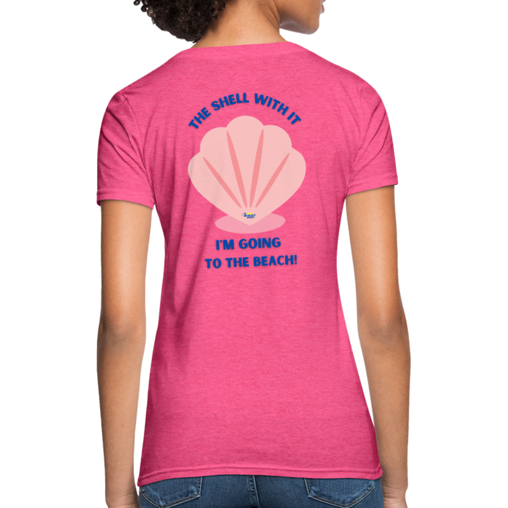 The Shell with It Women's Ultra Soft T-Shirt - heather pink