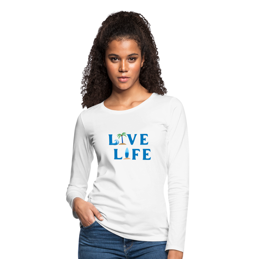 Women's Premium Long Sleeve T-Shirt - white