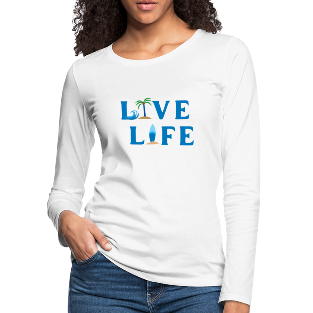 Women's Premium Long Sleeve T-Shirt - white