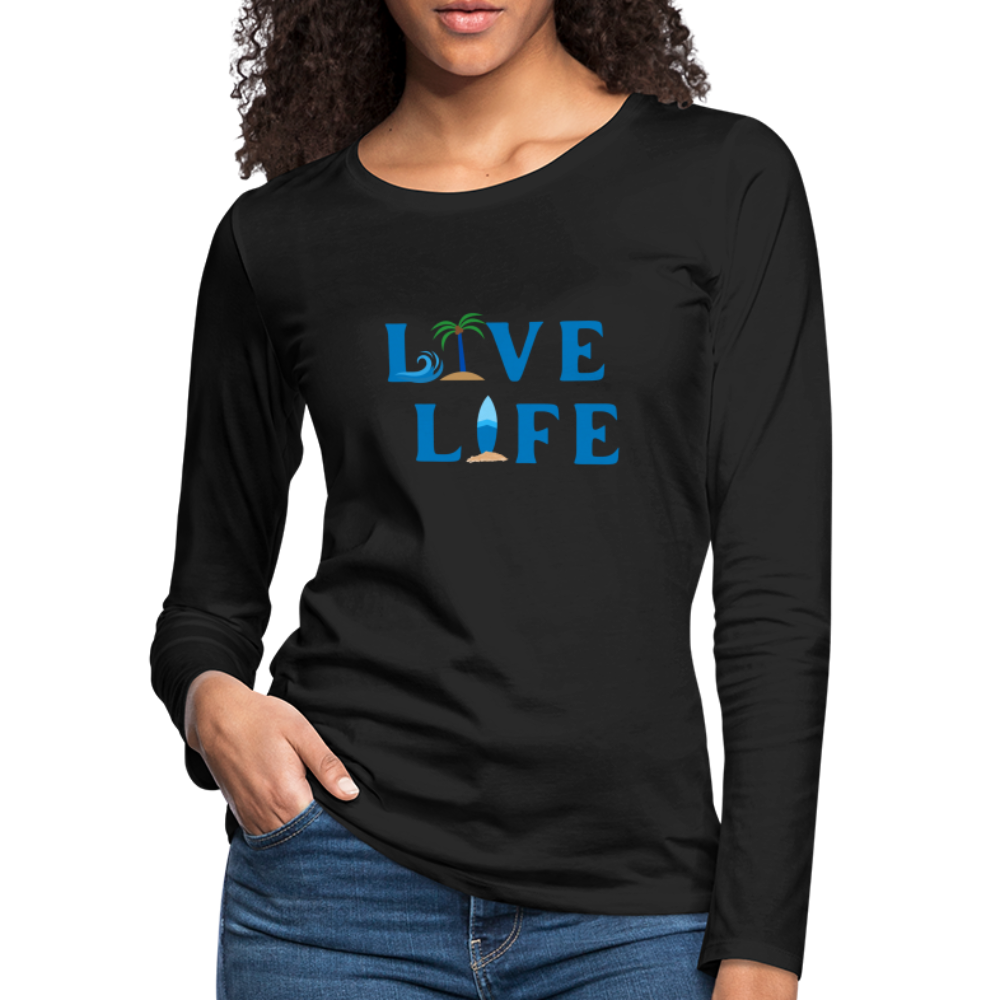 Women's Premium Long Sleeve T-Shirt - black