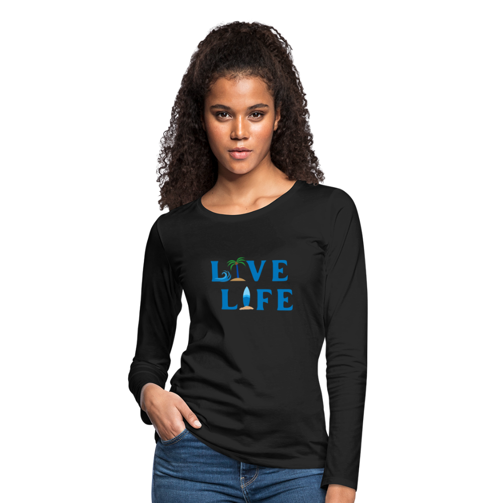 Women's Premium Long Sleeve T-Shirt - black