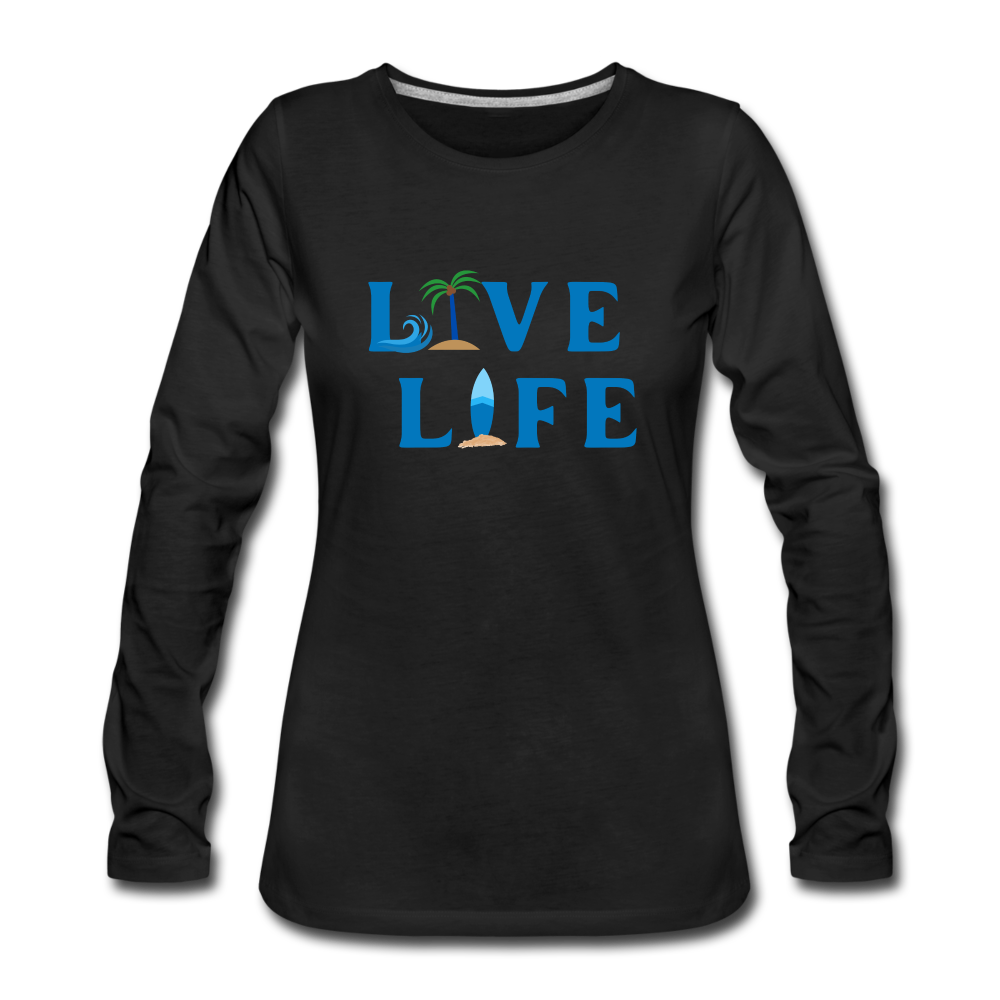 Women's Premium Long Sleeve T-Shirt - black