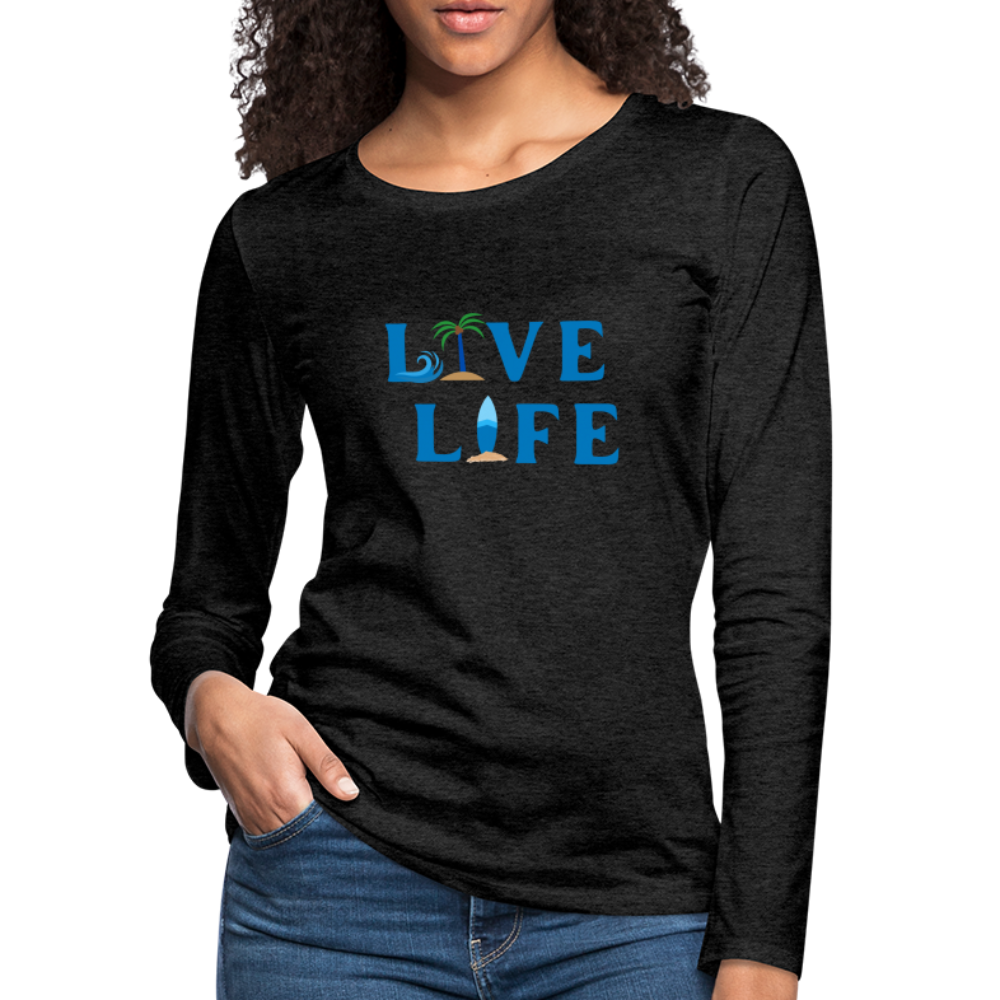 Women's Premium Long Sleeve T-Shirt - charcoal grey