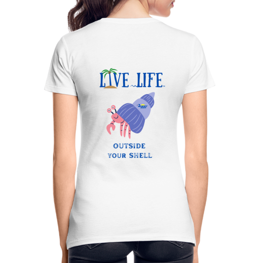 Live Life Outside the Shell Premium Organic T-Shirt - white