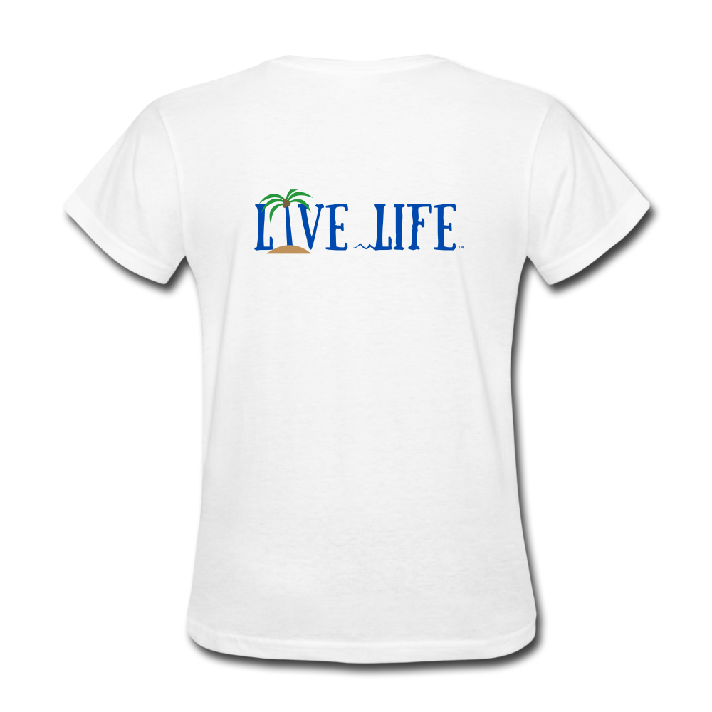 Beachy Keen Live Life Women's T-Shirt - white