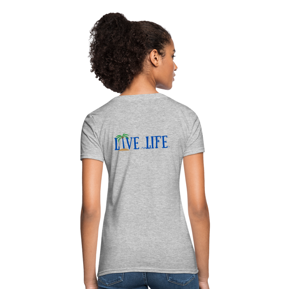 Beachy Keen Live Life Women's T-Shirt - heather gray