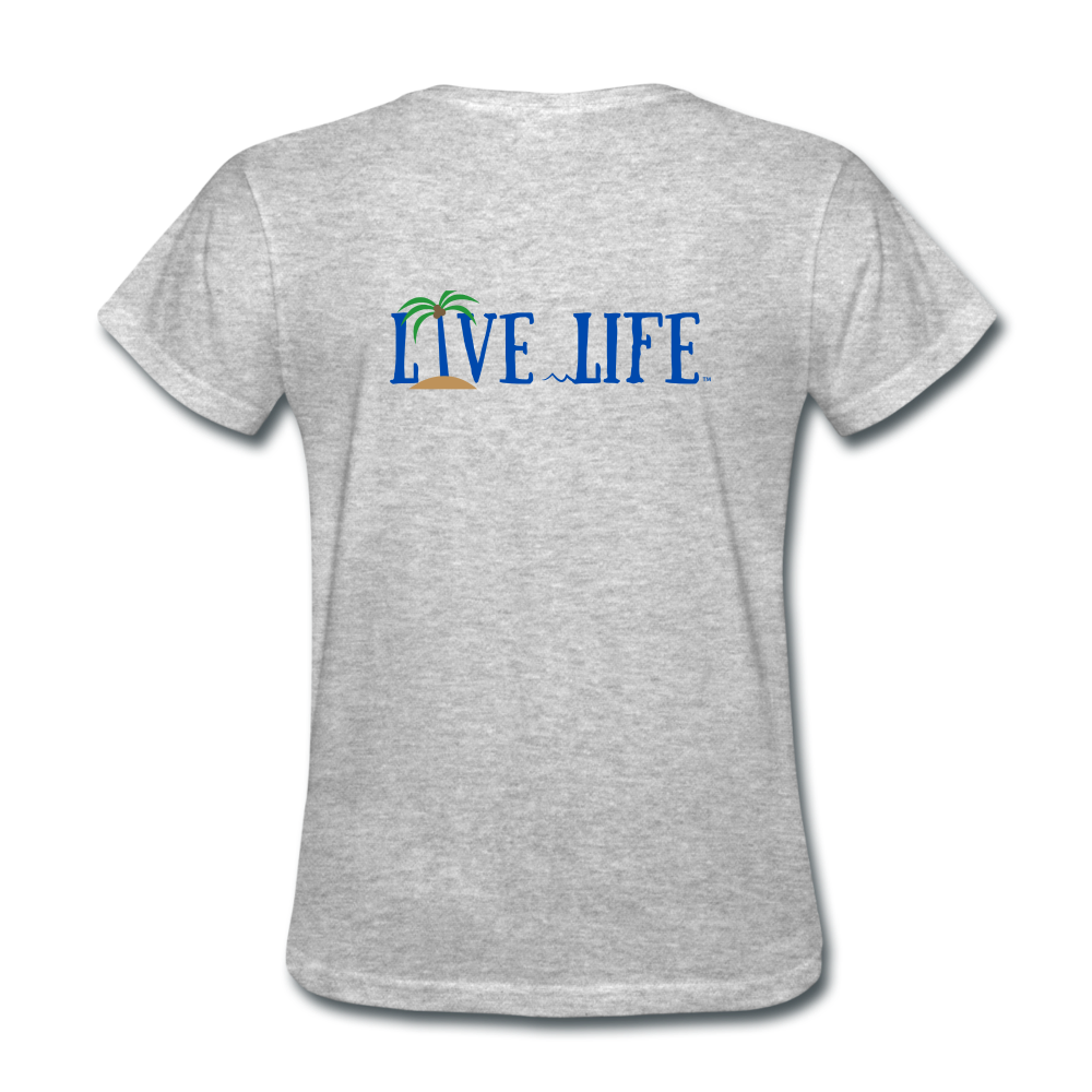 Beachy Keen Live Life Women's T-Shirt - heather gray