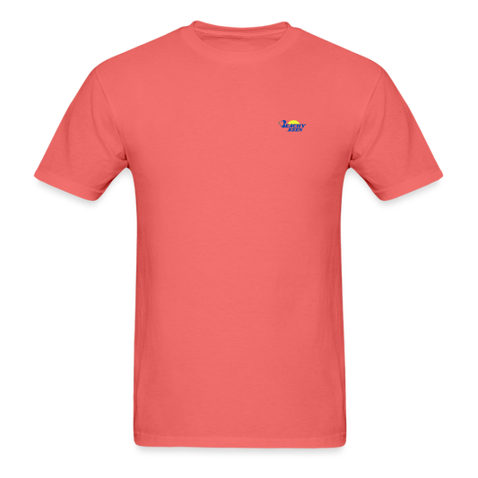 Live Life Unisex Comfor tWash Garment Dyed T-Shirt - coral