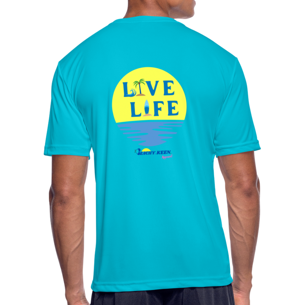Men’s Live LIfe Moisture Wicking Performance T-Shirt - turquoise