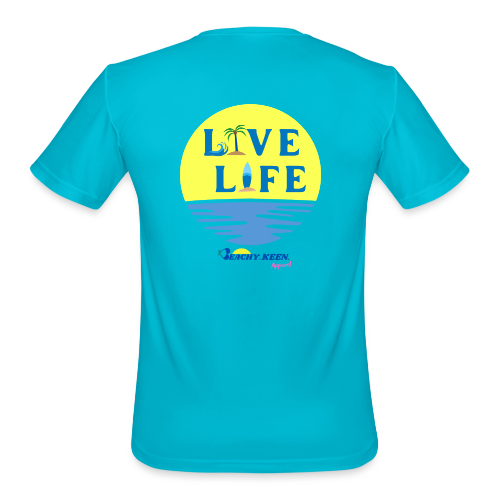 Men’s Live LIfe Moisture Wicking Performance T-Shirt - turquoise