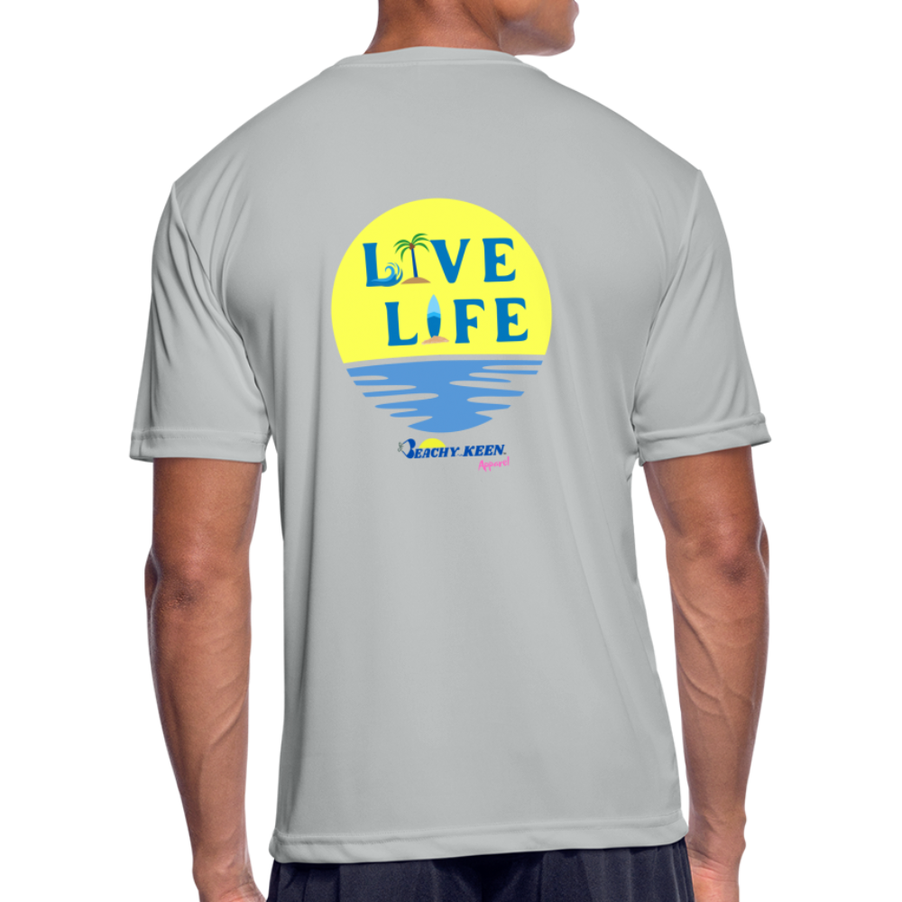 Men’s Live LIfe Moisture Wicking Performance T-Shirt - silver