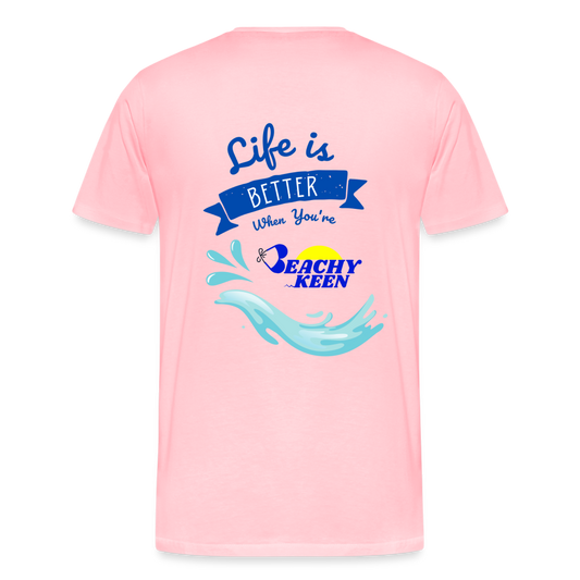 Beachy Keen Original Life is Better When your Beachy Keen  Unisex Heather Prism T-Shirt - pink