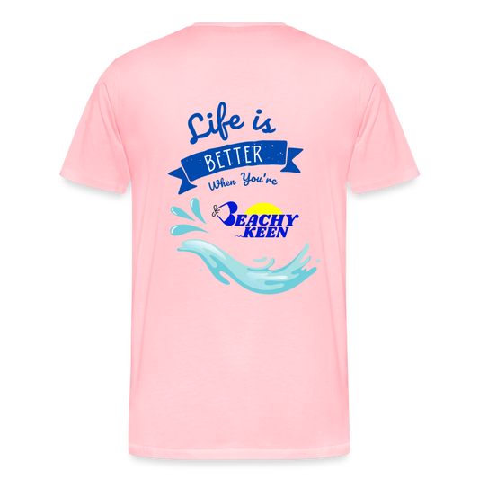 Beachy Keen Original Life is Better When your Beachy Keen Unisex Heather Prism T-Shirt - pink