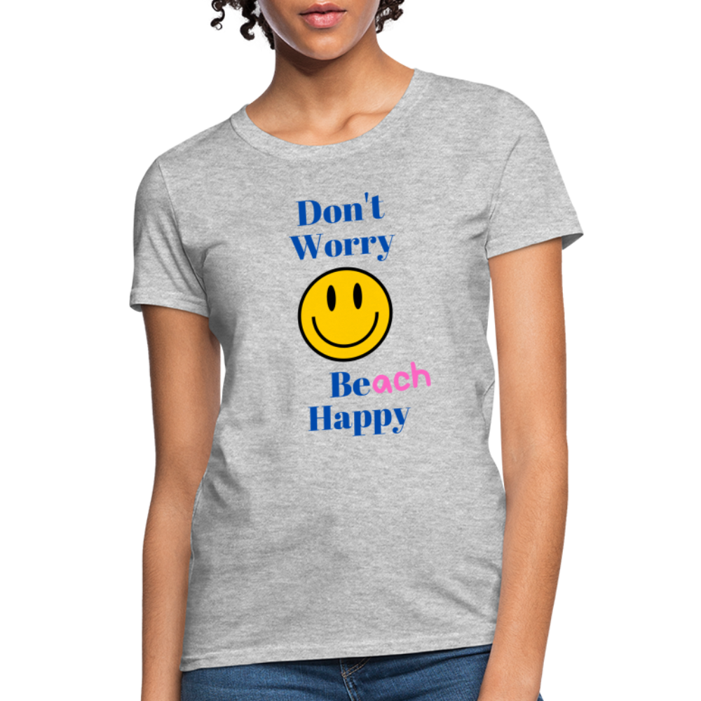 Women's Beach Happy T-Shirt - heather gray