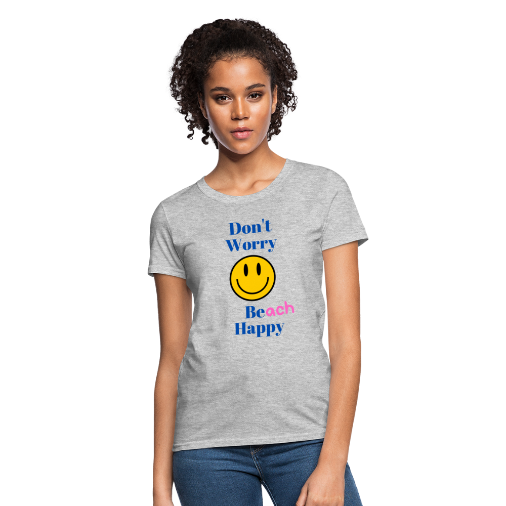 Women's Beach Happy T-Shirt - heather gray