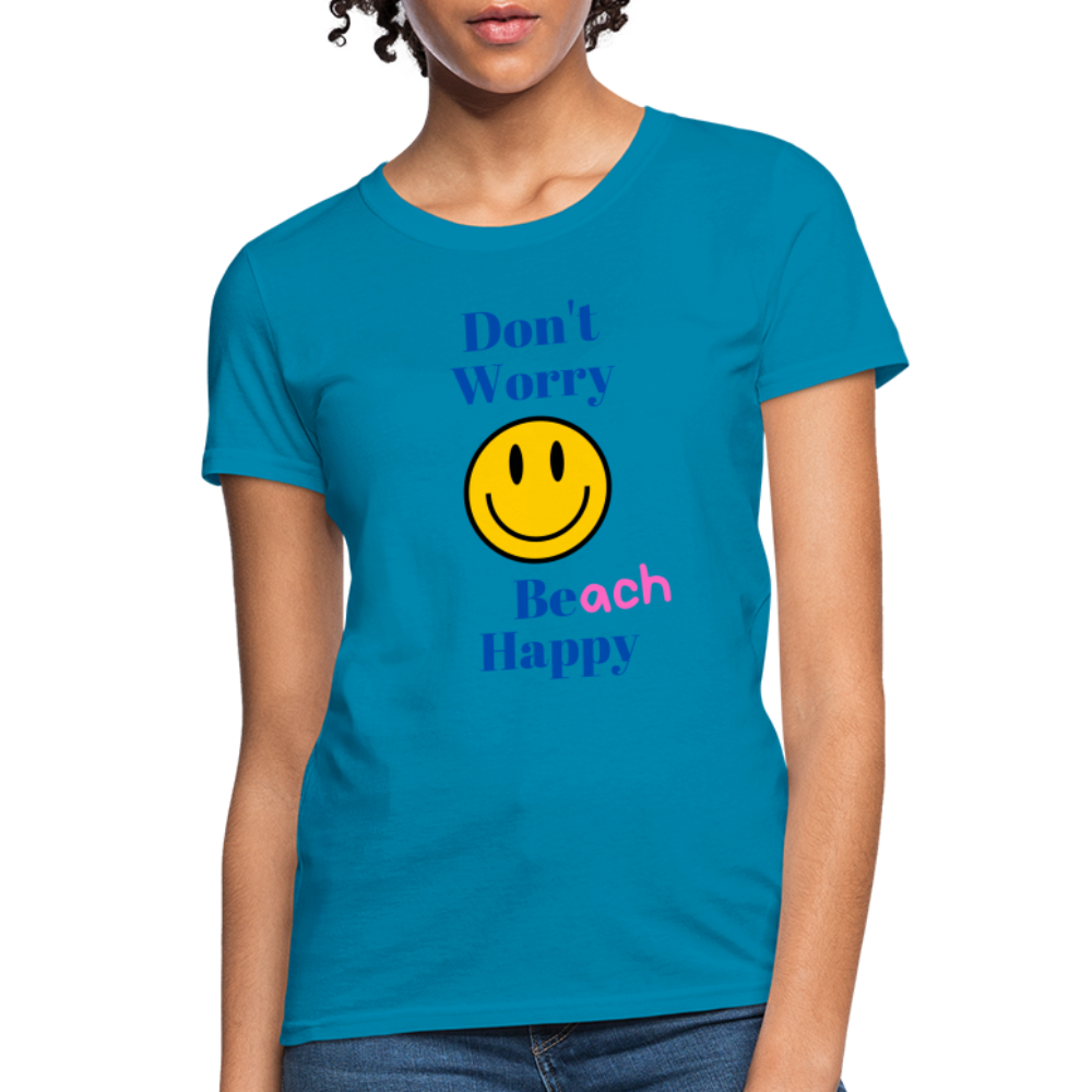 Women's Beach Happy T-Shirt - turquoise