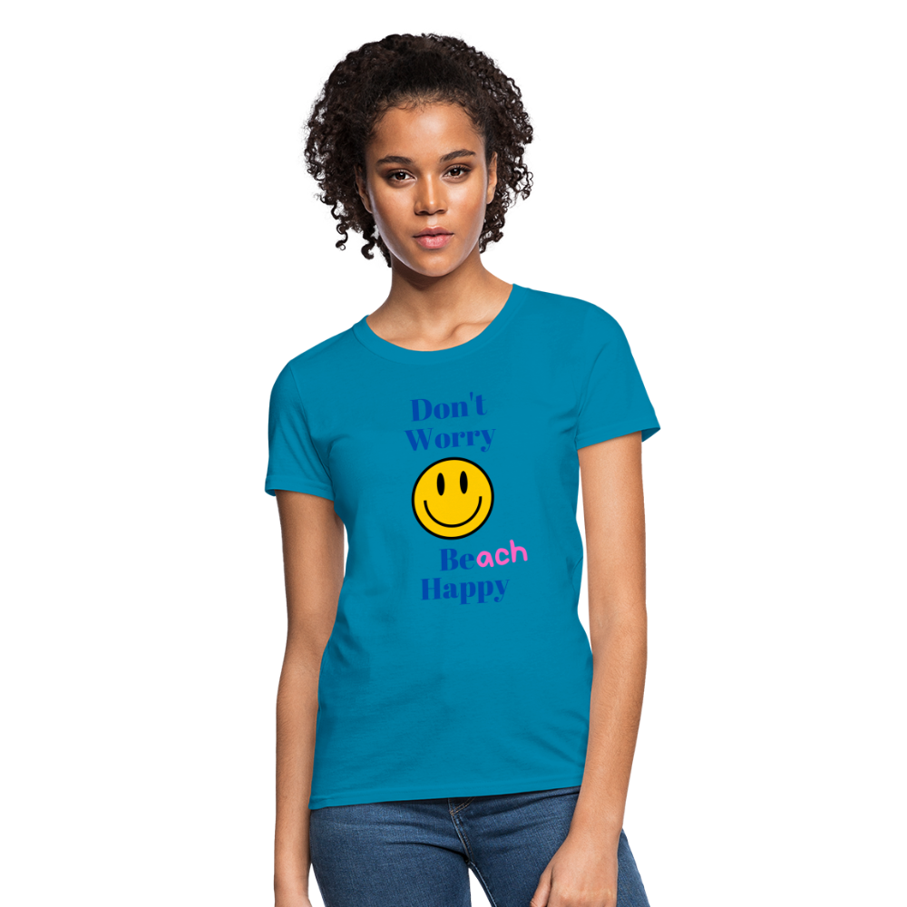 Women's Beach Happy T-Shirt - turquoise