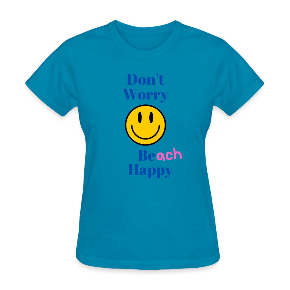 Women's Beach Happy T-Shirt - turquoise