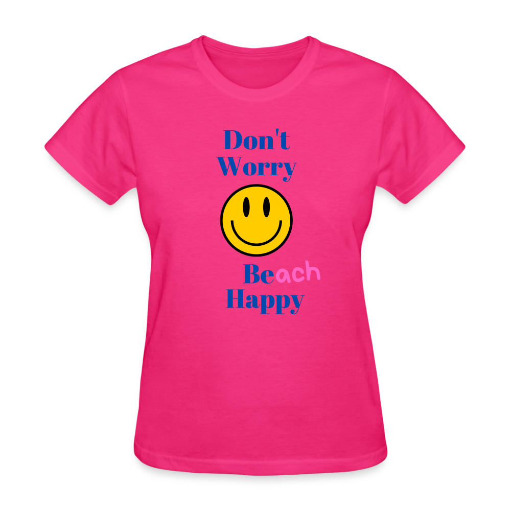 Women's Beach Happy T-Shirt - fuchsia