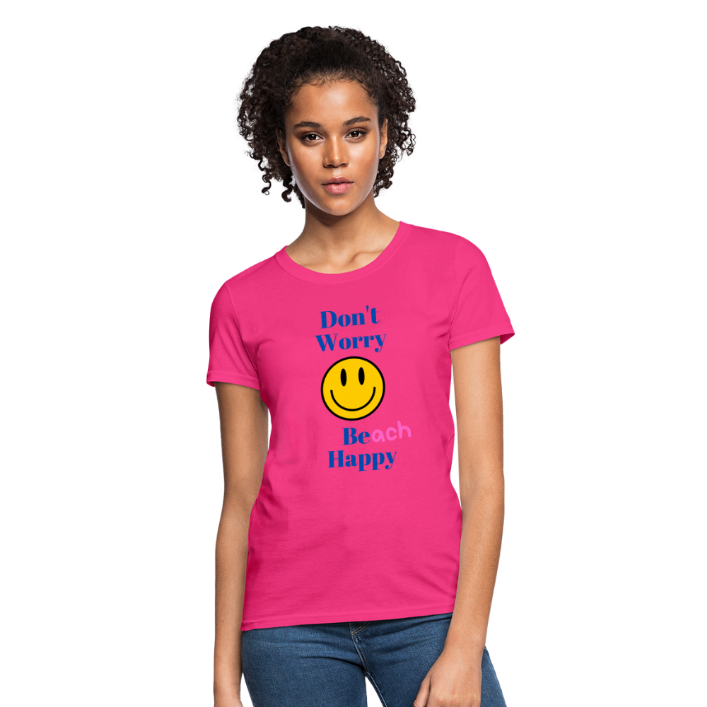 Women's Beach Happy T-Shirt - fuchsia