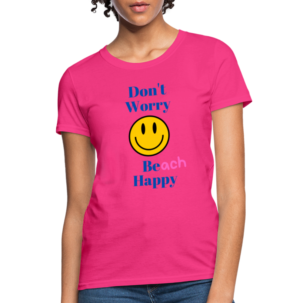 Women's Beach Happy T-Shirt - fuchsia