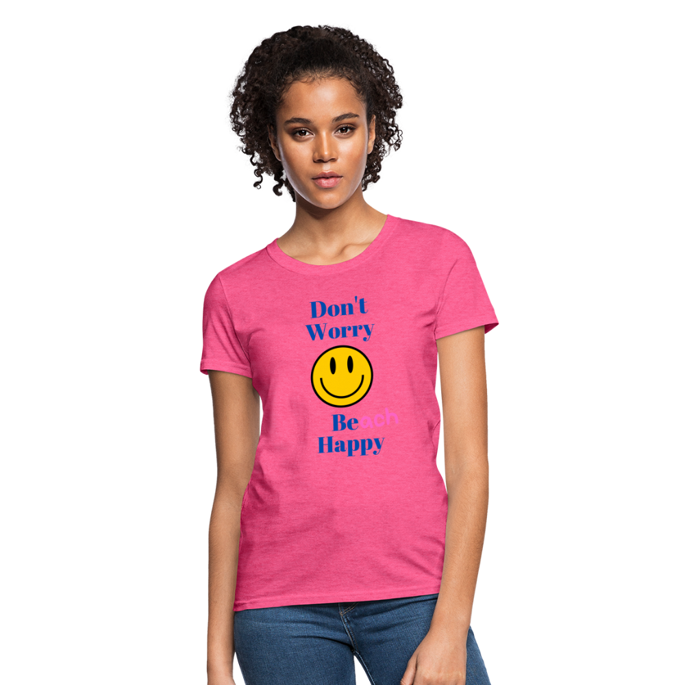 Women's Beach Happy T-Shirt - heather pink