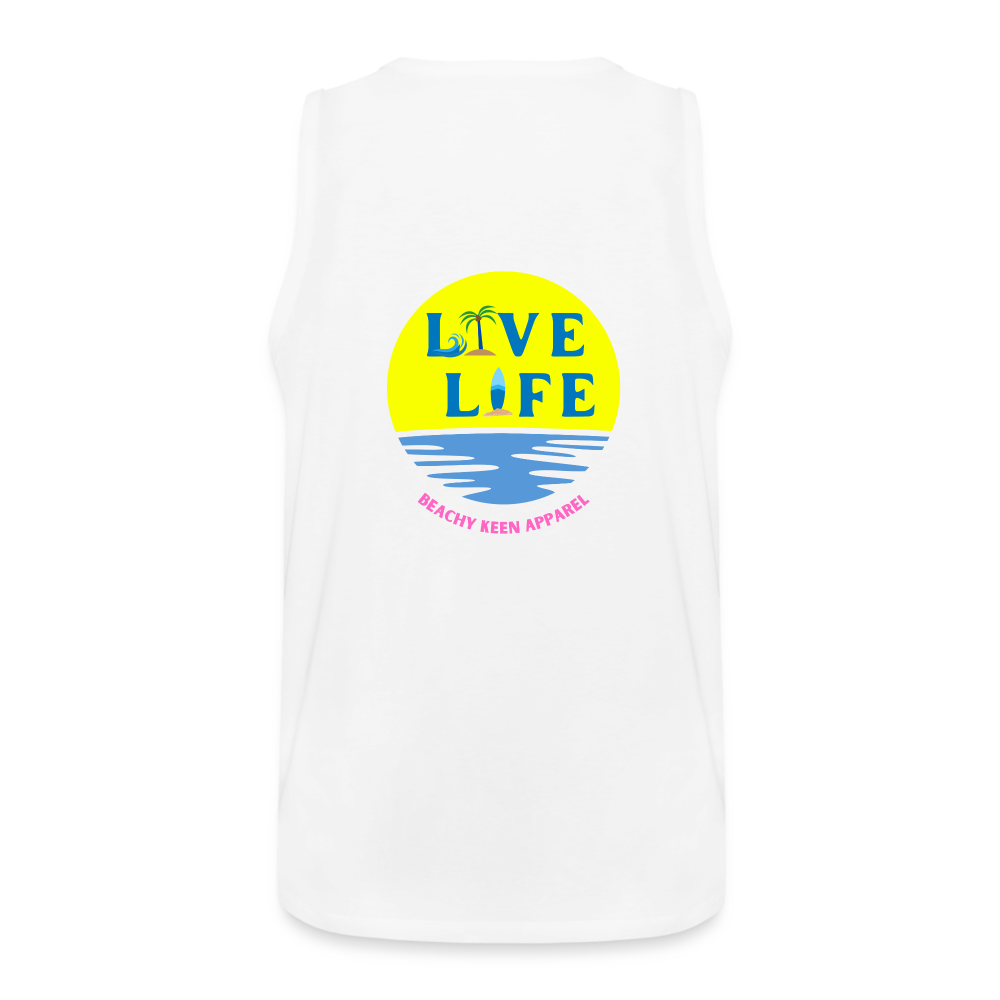 Men’s Live LIfe Sunset Premium Tank - white