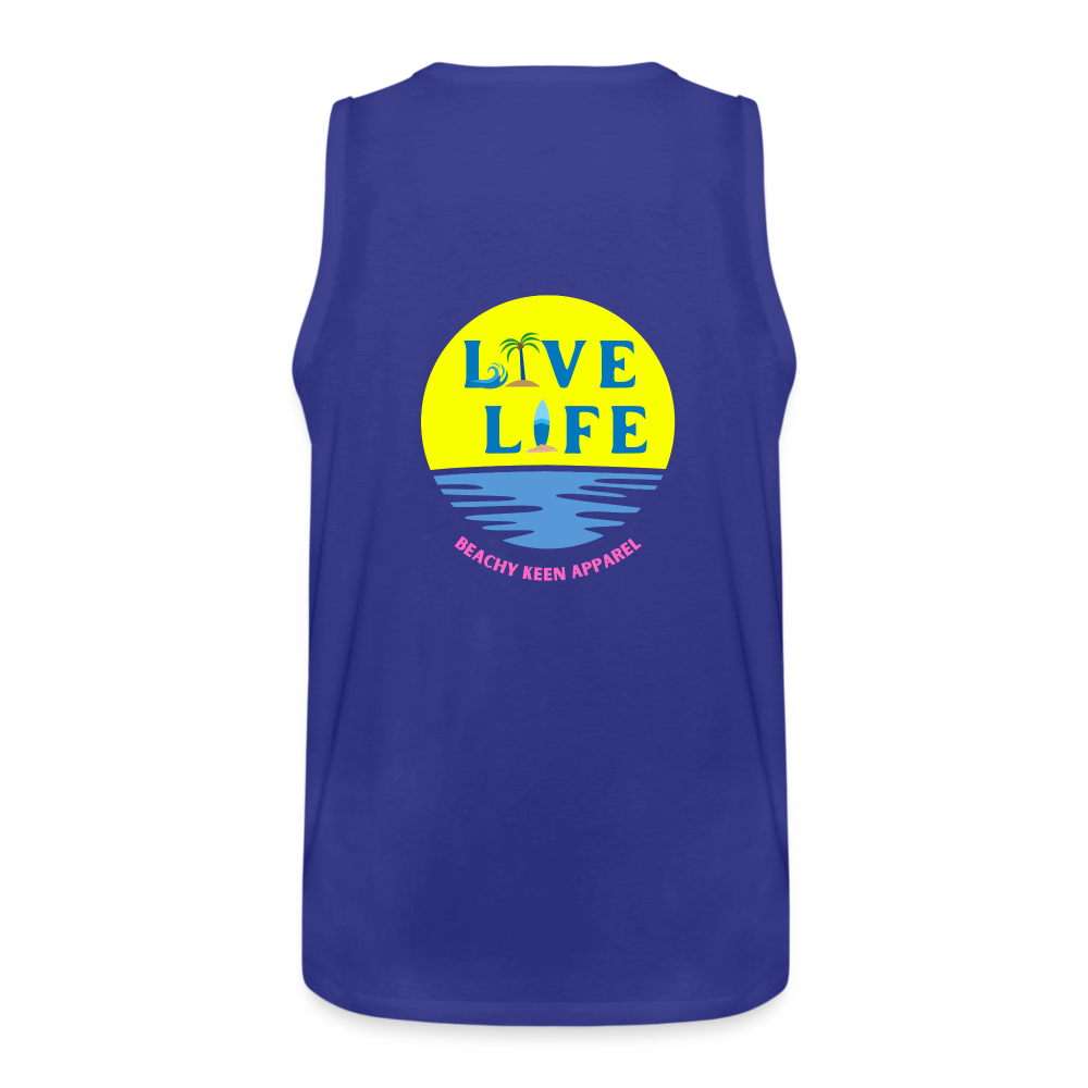 Men’s Live LIfe Sunset Premium Tank - royal blue