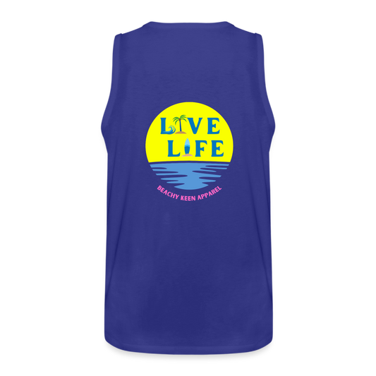 Men’s Live LIfe Sunset Premium Tank - royal blue