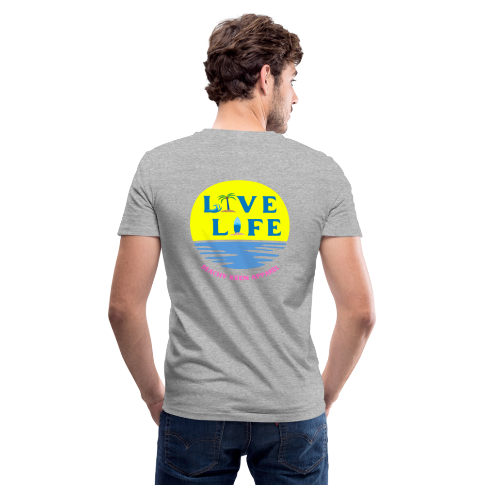 Live Life Sunset Men's V-Neck T-Shirt - heather gray