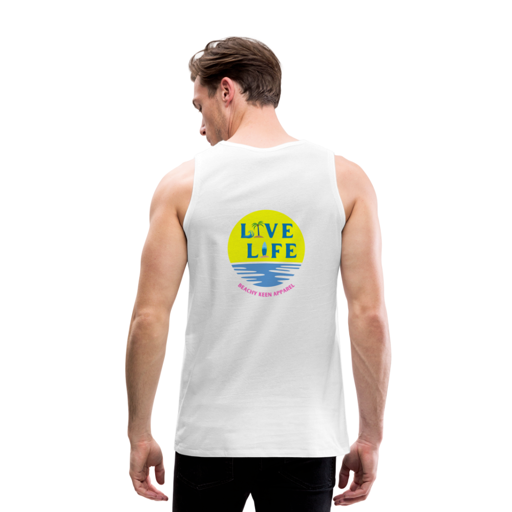 Men’s Live LIfe Premium Tank - white