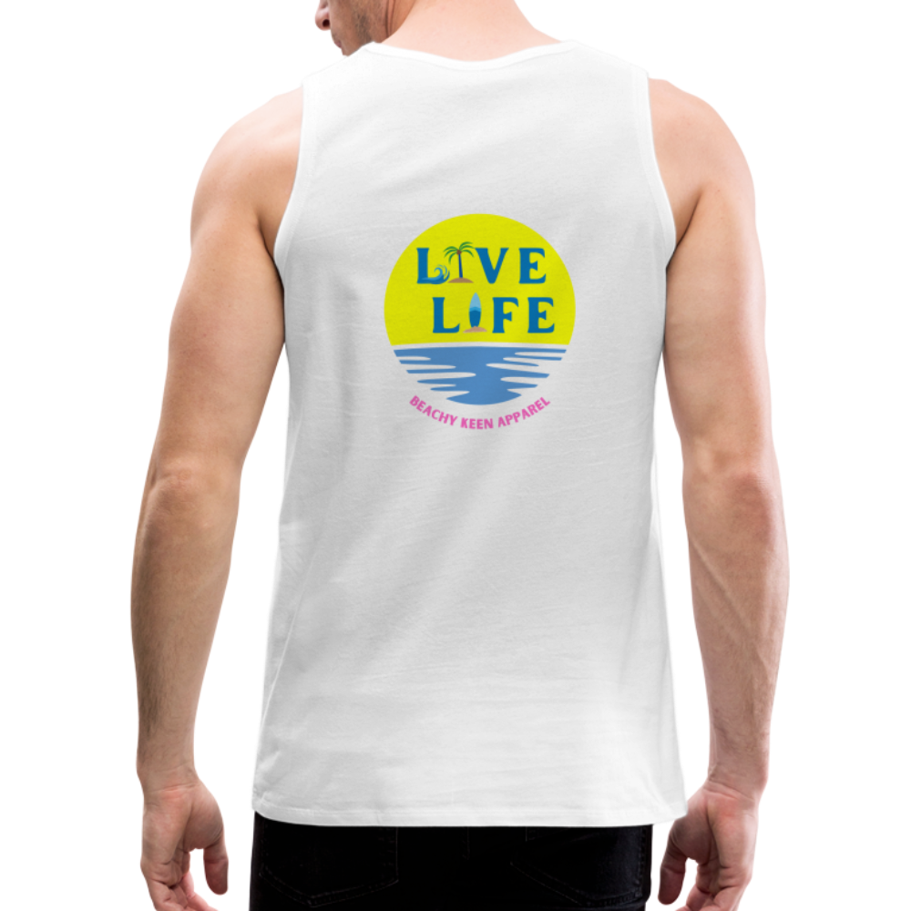 Men’s Live LIfe Premium Tank - white