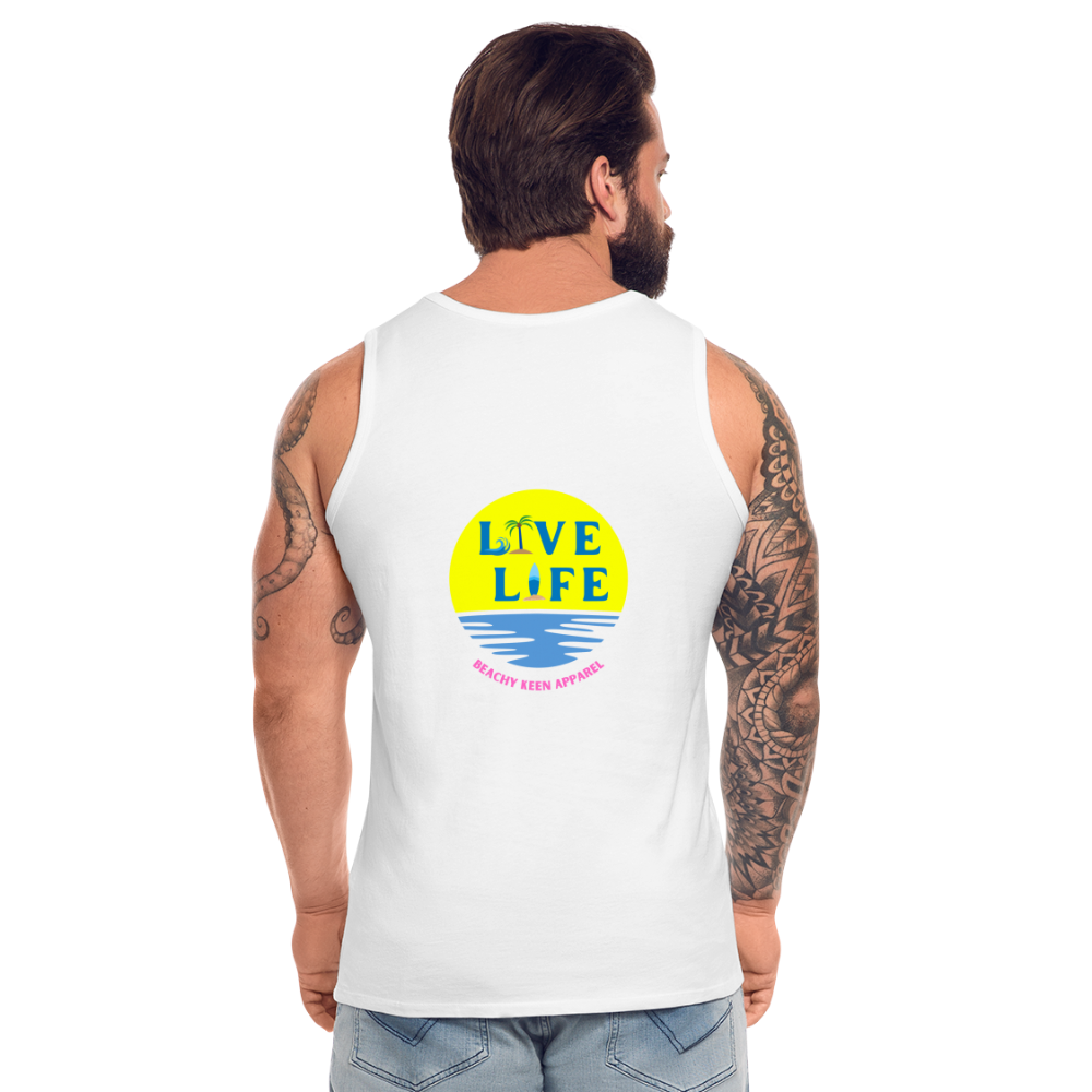 Men’s Live LIfe Premium Tank - white