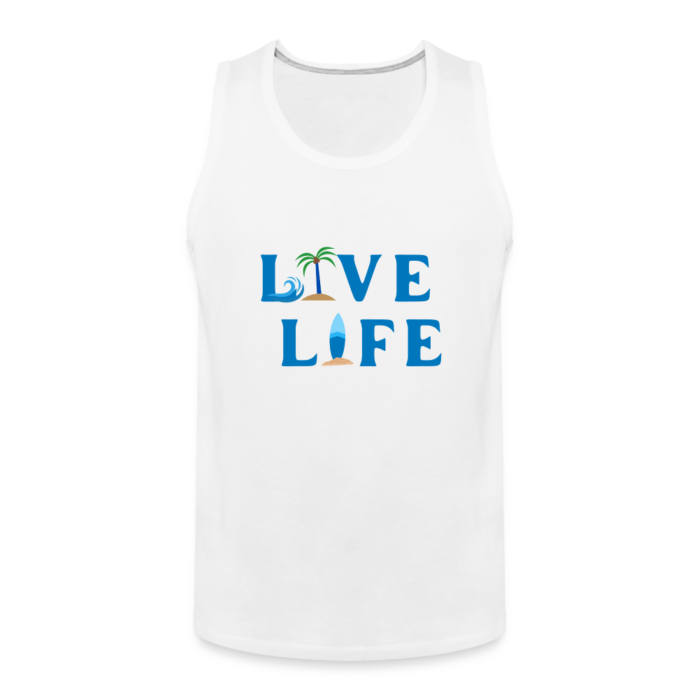 Men’s Live Life Original Premium Tank - white